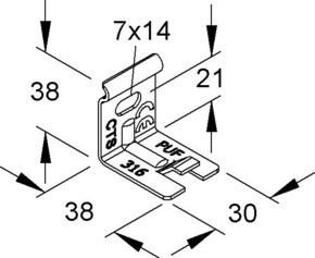 Niedax Auslegerbefestigung Geomet GTWAB 50 FG