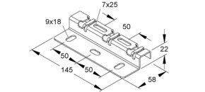 Niedax Gitterrinnen-Distanzprofil 22x145mm GTZP 30/150 S