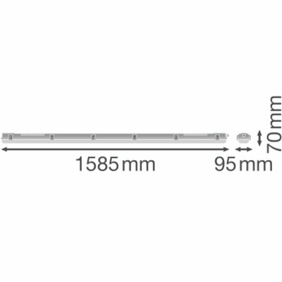 Ledvance Feuchtraumleuchte Housing f. T8-Tubes, NL 3h DPHOUSEM1500P2XLP 65