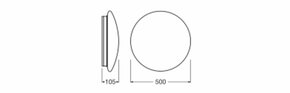Ledvance LED-Wand-u.Deckenleuchte 830, DALI SFC.500V42W830IP44D.