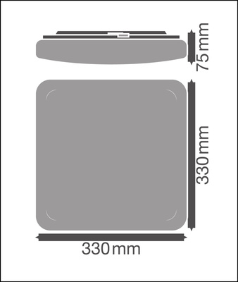 Ledvance LED-Wand-u.Deckenleuchte 840 SFSQ.330V24W840IP44