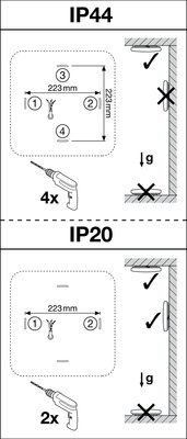 Ledvance LED-Wand-u.Deckenleuchte 840 SFSQ.330V24W840IP44