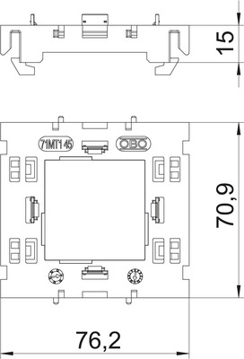 OBO Bettermann Vertr Montageträger offen f. Modul 45 71MT1 45