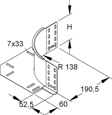 Niedax Eckanbaustück REK 110 E3