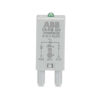 ABB Stotz S&J Steckmodul LED grün, 6-24VAC/DC CR-P/M 62V