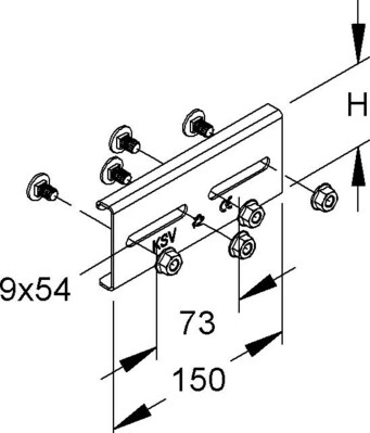 Niedax Längsverbinder KLVB 60/4