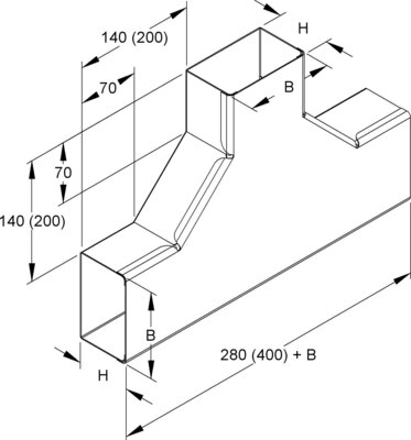 Niedax T-Stück 90 Grad LUTC 60.100 E3