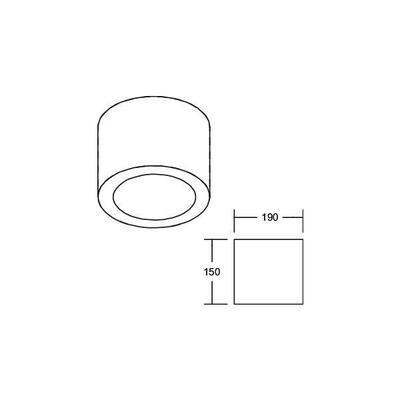 Brumberg Leuchten LED-Anbaudownlight 230V 940 12595184DA