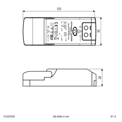 EVN Lichttechnik LED-Netzgerät 350mA 8,4-25W IP20 PLK203525