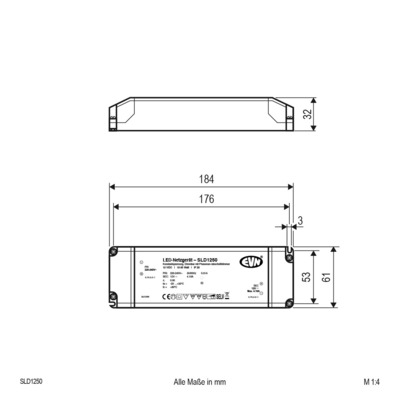 EVN Lichttechnik LED-Netzgerät 12V/DC 15-50W IP20 SLD1250