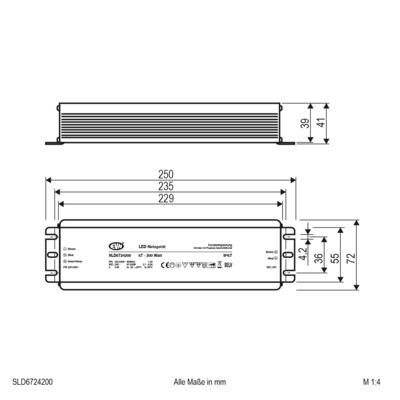 EVN Lichttechnik LED-Netzgerät 24V/DC 67-200W IP67 SLD6724200
