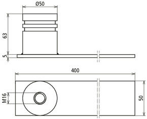 DEHN Flachstahl-Erdungsbrücke mit Anschluss DBEB1-NR/EBS15-03-19