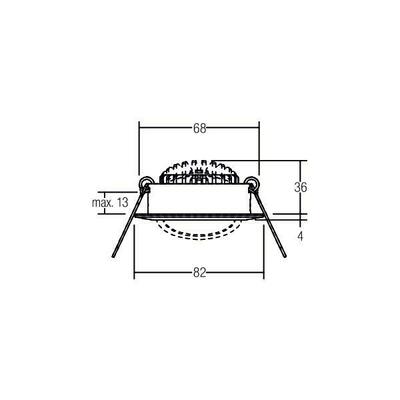 Brumberg Leuchten LED-Einbaustrahler 230V 3000K, sw. 38463183