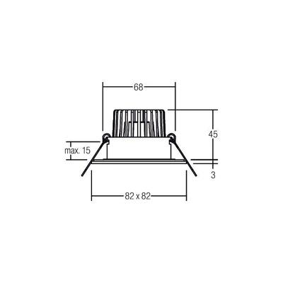 Brumberg Leuchten LED-Einbaudownlight 230V 3000K, eds. 38476423