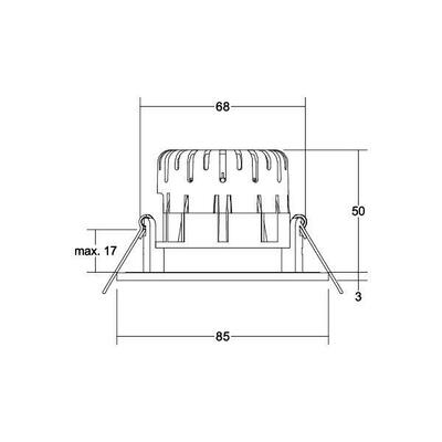Brumberg Leuchten LED-Einbaudownlight 230V 3000K, ni-mt. 38480153AB
