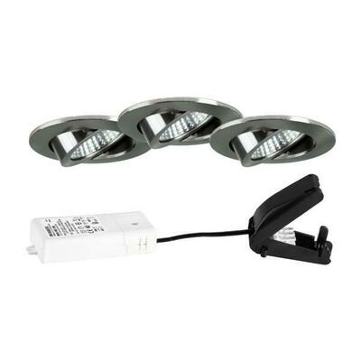Brumberg Leuchten LED-Strahlerset (VE3) nickel 39463153S3