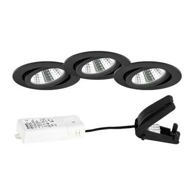 Brumberg Leuchten LED-Strahlerset (VE3) schwarz 39463183S3