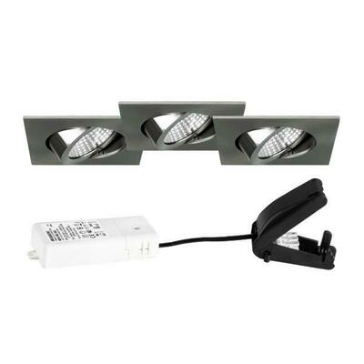 Brumberg Leuchten LED-Strahlerset (VE3) nickel 39465153S3