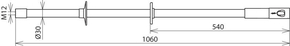 DEHN Isolierstange f. PHE m.Gewinde M12 IS M12 STK 30 1060