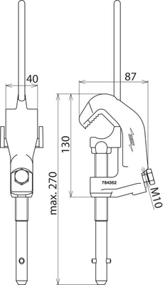 DEHN Leiter-Klemme m. Tastspitze LK 4 40 TS SQL