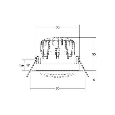 Brumberg Leuchten LED-Einbaustrahler 230V 3000K, weiß. 40484173AB
