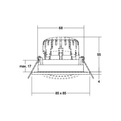Brumberg Leuchten LED-Einbaustrahler 230V 3000K, weiß. 40488173AB