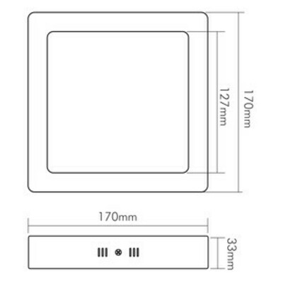 Nobile LED-Aufbau-Panel 830, dim. 1561241012
