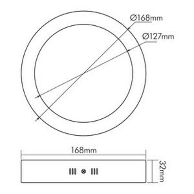 Nobile LED-Aufbau-Panel 840, dim. 1561281011