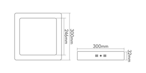 Nobile LED-Aufbau-Panel DTW, dim. 1561301045