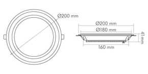 Nobile LED-Glas-Panel DTW, 350mA 1561571245