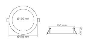 Nobile LED-Panel Flat IP44 830, 350mA, weiß 1571435012