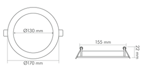 Nobile LED-Panel Flat IP44 830, 350mA, weiß 1571435012