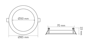 Nobile LED-Panel Flat IP44 830, 350mA, weiß 1576035012