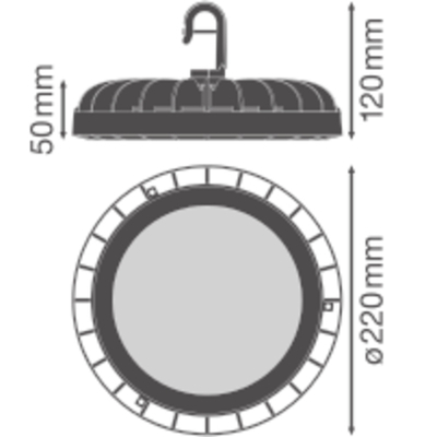 Ledvance LED-Hallenleuchte 840 110Gr IP65 HBCOMPV133W840110DEG