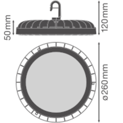Ledvance LED-Hallenleuchte 840 110Gr IP65 HBCOMPV166W840110DEG