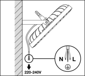 Ledvance LED-Hallenleuchte 865 110Gr IP65 HBCOMPV166W865110DEG