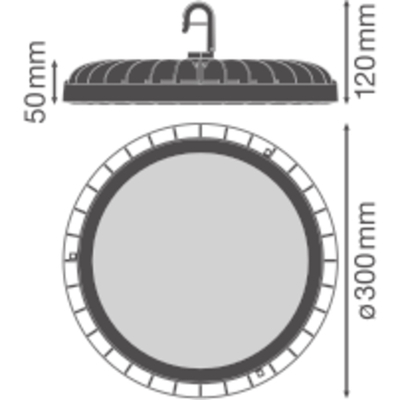 Ledvance LED-Hallenleuchte 840 110Gr IP65 HBCOMPV225W840110DEG