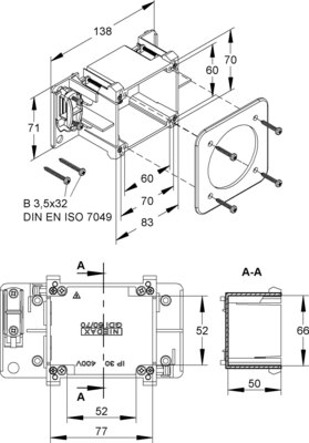 Niedax Geräteeinbaudose Industrie GDI 60/70