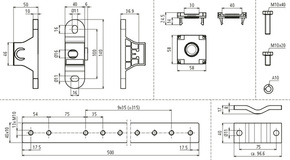 DEHN Potentialausgleichsschiene PAS EX 1+9AP M10 V2A