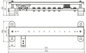 DEHN Potentialausgleichsschiene PAS EX 11AP SET