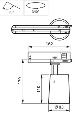 Philips Lighting LED-Stromschienenstrahler PSU, 830 ST210T 27S #98261400