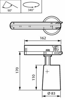 Philips Lighting LED-Stromschienenstrahler PSU, 840 ST210T 39S #98275100