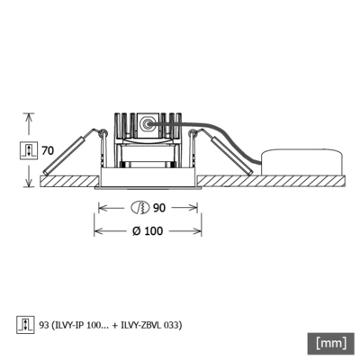 LTS Licht&Leuchten LED-Downlight TW, DALI, weiß ILVYIP100TWL20DALIws