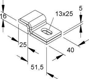 Niedax Wandbefest.klammer (paar) WWS 10 (1Paar)