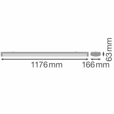 Ledvance LED-Anbauleuchte 830 LNSF1200P32W830 IP44