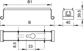 OBO Bettermann Vertr Mittenabhängung Kabelrinne B150mm MAH 150 FS