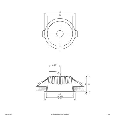 EVN Lichttechnik LED-Downlight CCT C54N10010925