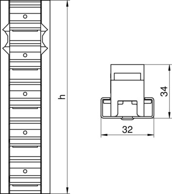 OBO Bettermann Vertr Profilverbinder vertikal Konsole BKN2/3 PVV N2 150
