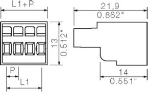Weidmüller LP Verbinder Raster 3.5 BLZF 3.5/10 SN SW