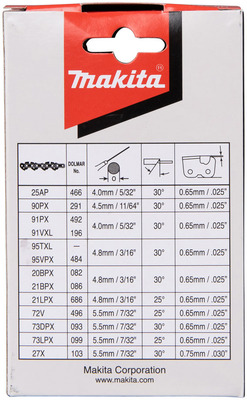 Makita Sägekette 25cm 1,1mm 3/8Z HM 191H00-0